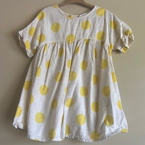 Zara Yellow polka dot dress